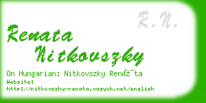 renata nitkovszky business card